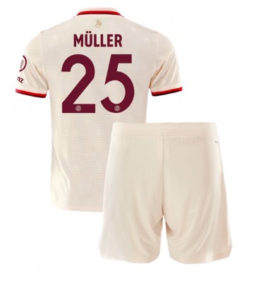 Bayern Munich Thomas Muller #25 Tercera Equipación Niños 2024-25 Manga Corta (+ Pantalones cortos)